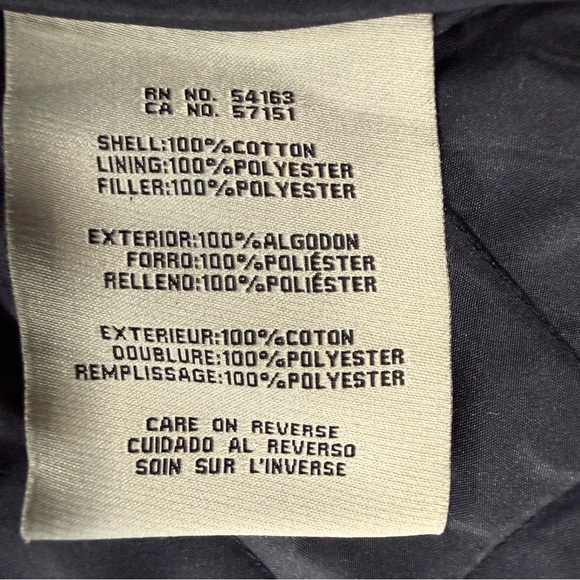 Levis Quilted Shirt Jacket Men Medium Navy Zip Snap Barn Coat Shacket Cotton - Picture 16 of 17